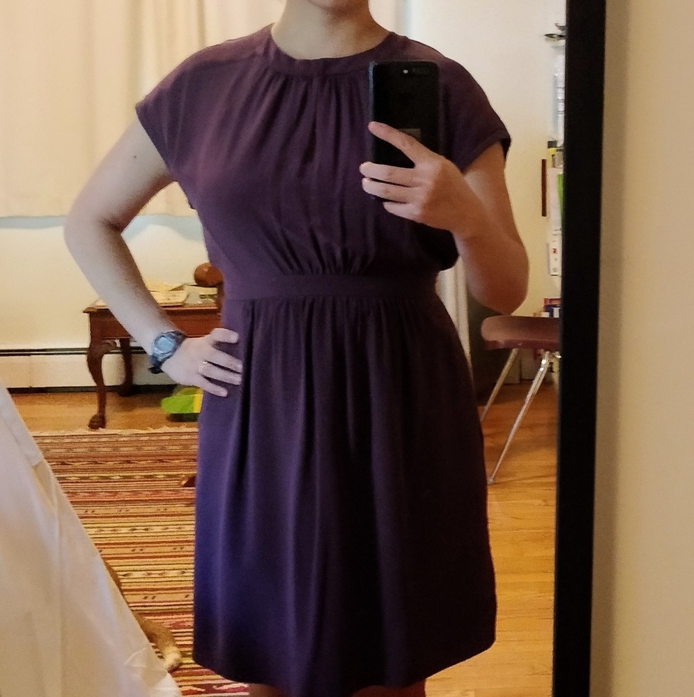 Madewell Moonset silk dress in Merlot size 2, EUC